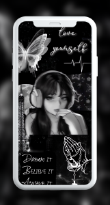 اسکرین شات 4 برنامه Black Aesthetic Wallpapers