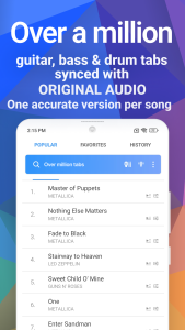اسکرین شات 1 برنامه Songsterr Guitar Tabs & Chords
