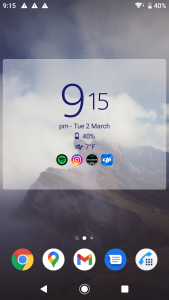 اسکرین شات 2 برنامه Digital Clock & Weather Widget