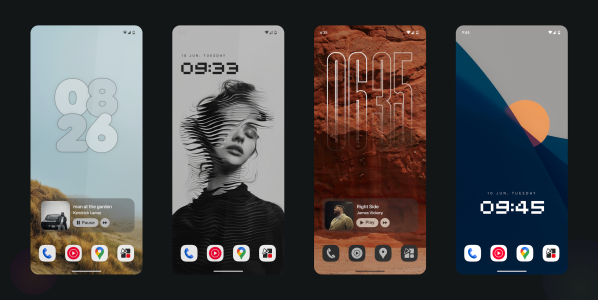 اسکرین شات 2 برنامه Muviz Widgets: Clock, Music.,