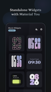 اسکرین شات 1 برنامه Muviz Widgets: Clock, Music.,