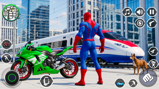 اسکرین شات 4 بازی Spider Rope Hero Rescue City