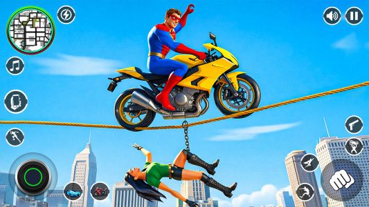 اسکرین شات 5 بازی Spider Rope Hero Rescue City