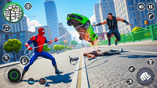 اسکرین شات 2 بازی Spider Rope Hero Rescue City