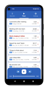 اسکرین شات 2 برنامه Voice Recorder