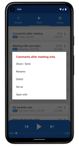 اسکرین شات 5 برنامه Voice Recorder
