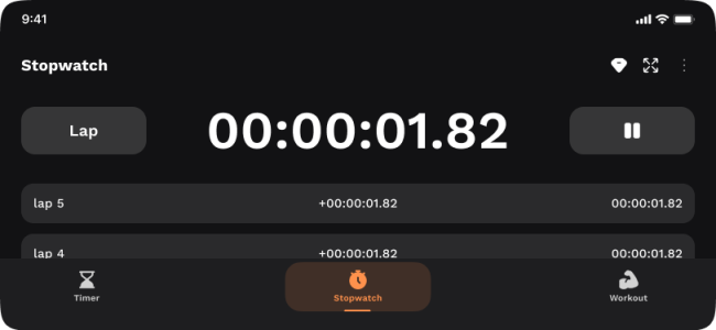 اسکرین شات 1 برنامه Multi Stopwatch and Timer Plus