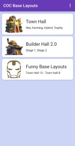 اسکرین شات 1 برنامه COC Base Layouts Design links