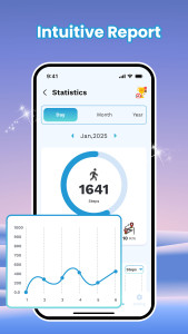 اسکرین شات 5 برنامه Pedometer App: Step Counter