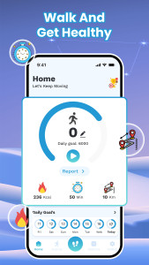 اسکرین شات 2 برنامه Pedometer App: Step Counter