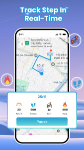 اسکرین شات 4 برنامه Pedometer App: Step Counter