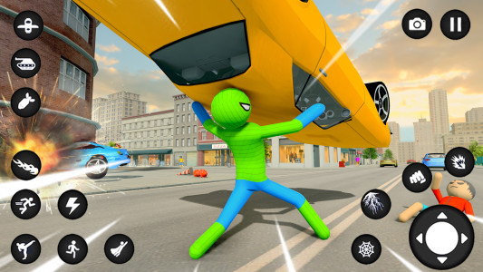 اسکرین شات 2 بازی Spider Stickman Rope Hero Game