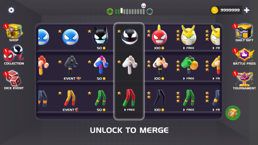 اسکرین شات 5 بازی Stickman Superhero: Merge Hero