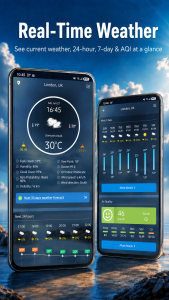 اسکرین شات 1 برنامه Weather Real-time Forecast