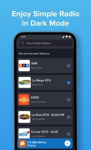 اسکرین شات 6 برنامه Simple Radio: Live FM AM Radio