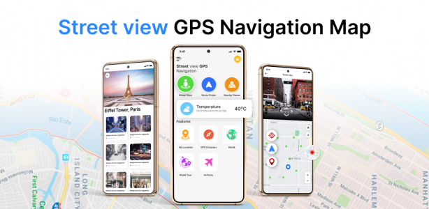 اسکرین شات 1 برنامه Street View GPS Navigation Map