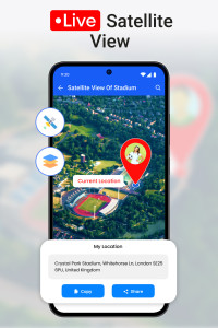 اسکرین شات 2 برنامه GPS Earth Maps, Live satellite