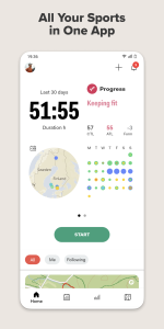 اسکرین شات 1 برنامه Sports Tracker: Run Bike Hike