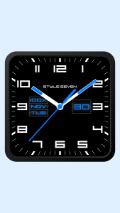 اسکرین شات 3 برنامه Square Analog Clock-7