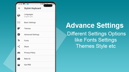 اسکرین شات 6 برنامه Stylish Keyboard-Fonts & Theme