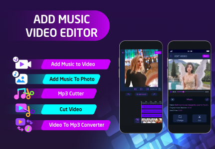 اسکرین شات 1 برنامه Add Music To Video Editor