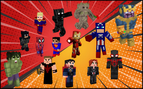 اسکرین شات 1 برنامه Superheroes Mod for Minecraft