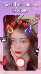 اسکرین شات 3 برنامه Sweet Face Camera Live Filter