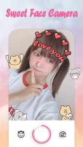 اسکرین شات 6 برنامه Sweet Face Camera - Live Face