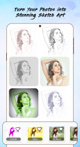 اسکرین شات 1 برنامه Pencil Sketch Photo Editor