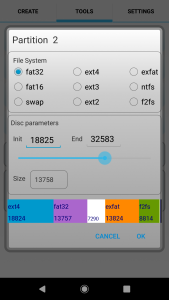 اسکرین شات 3 برنامه AParted ( Sd card Partition )