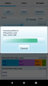 اسکرین شات 5 برنامه AParted ( Sd card Partition )