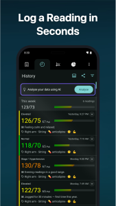 اسکرین شات 2 برنامه My Heart: Blood Pressure Log