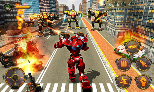 اسکرین شات 3 بازی Robot Car War Transform Fight