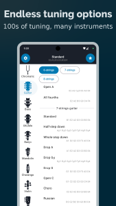 اسکرین شات 4 برنامه Guitar Tuner Guru