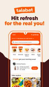 اسکرین شات 1 برنامه talabat: Food, grocery & more