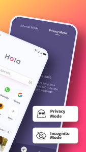 اسکرین شات 2 برنامه Hola-Private&Fast web Browser