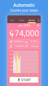 اسکرین شات 7 برنامه Pedometer - Step Counter