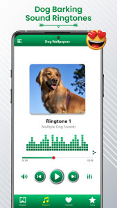 اسکرین شات 2 برنامه Dog Sound Ringtones Wallpapers