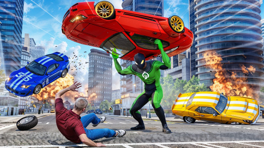 اسکرین شات 4 بازی Miami Rope Hero : Spider Games