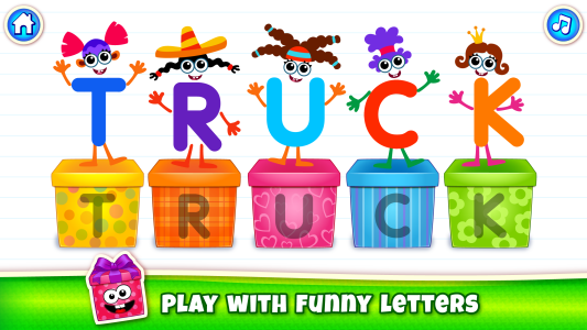 اسکرین شات 3 بازی Bini ABC Kids Alphabet Games!