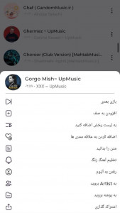 اسکرین شات 3 برنامه پخش کننده فوق حرفه ای موسیقی