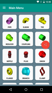 اسکرین شات 1 برنامه Pipe and Fitting