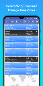 اسکرین شات 1 برنامه Worldclock Timezone Converter