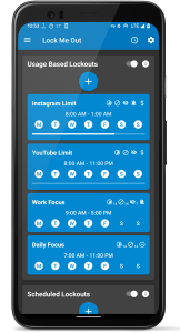 اسکرین شات 2 برنامه Lock Me Out - App/Site Blocker