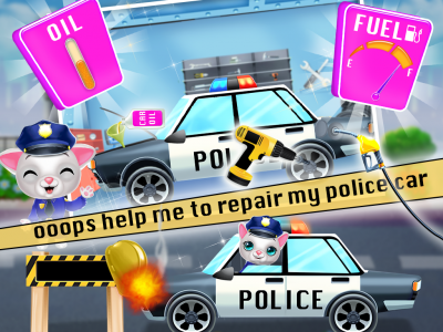 اسکرین شات 2 بازی Kitty Cat Police Fun Care