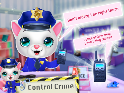 اسکرین شات 1 بازی Kitty Cat Police Fun Care