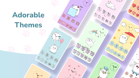 اسکرین شات 1 برنامه Cute Cat Launcher