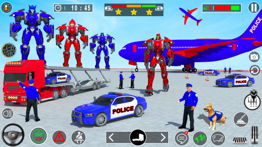 اسکرین شات 1 بازی Robot Car Transport Truck Game
