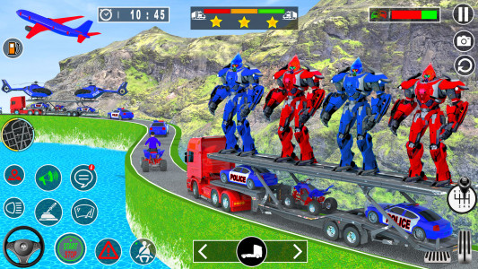 اسکرین شات 3 بازی Robot Car Transport Truck Game