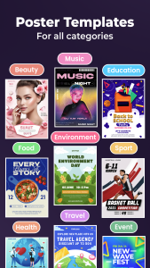 اسکرین شات 1 برنامه AI Poster Maker - Flyer Maker